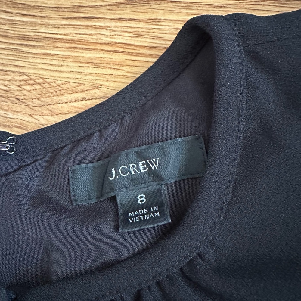 J.Crew Black Cropped Jumpsuit Size 8 - Picture 3 of 10